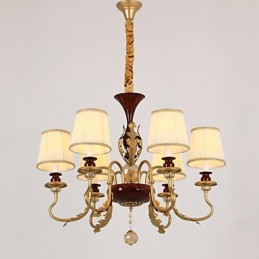 Kristall Kronleuchter 6 Lichter Mode Malerei Metall