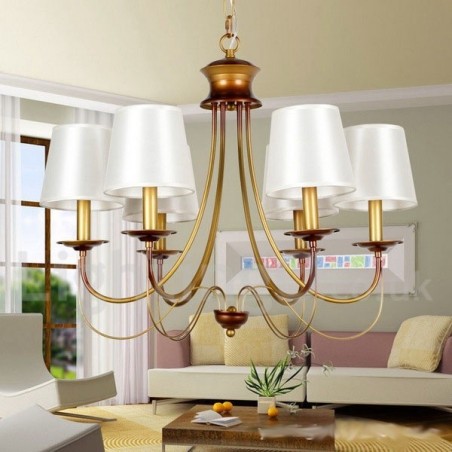 Kronleuchter im rustikalen mediterranen Stil mit 6 Lichtern, modern und zeitgenössisch, Kerzenstil Kronleuchter im rustikalen mediterranen Stil mit 6 Lichtern, modern und zeitgenössisch, Kerzenstil