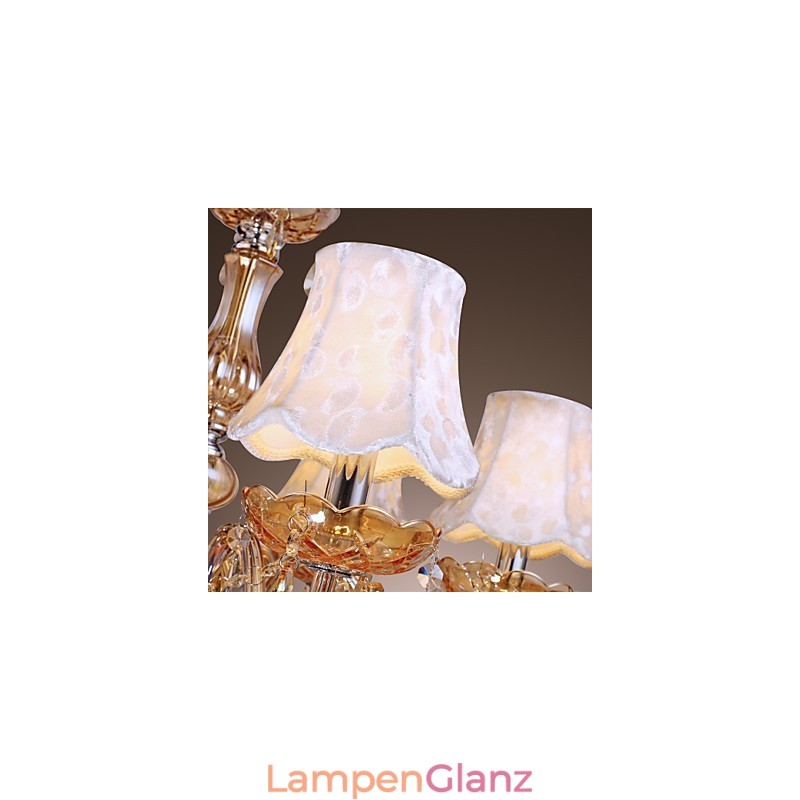 Luxus-Kronleuchter im europäischen Stil mit 6 Lichtern und K9-Kristall