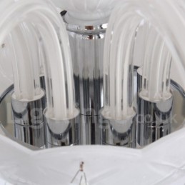 Kronleuchter im Kerzenstil mit 8 Lichtern, weißer K9-Kristall