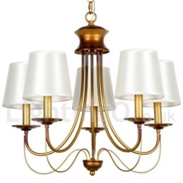 Kronleuchter im rustikalen mediterranen Stil mit 5 Lichtern, modern und zeitgenössisch, Kerzenstil