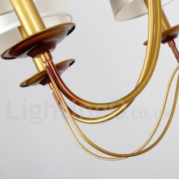 Kronleuchter im rustikalen mediterranen Stil mit 5 Lichtern, modern und zeitgenössisch, Kerzenstil