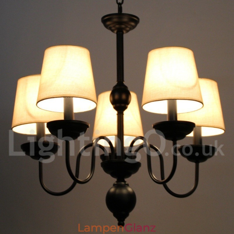 Kronleuchter im rustikalen, modernen Retro-Kerzenstil mit 5 Lichtern