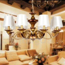 Kronleuchter im Retro-Stil im mediterranen Stil mit 8 Lichtern und rustikalem Kerzenstil