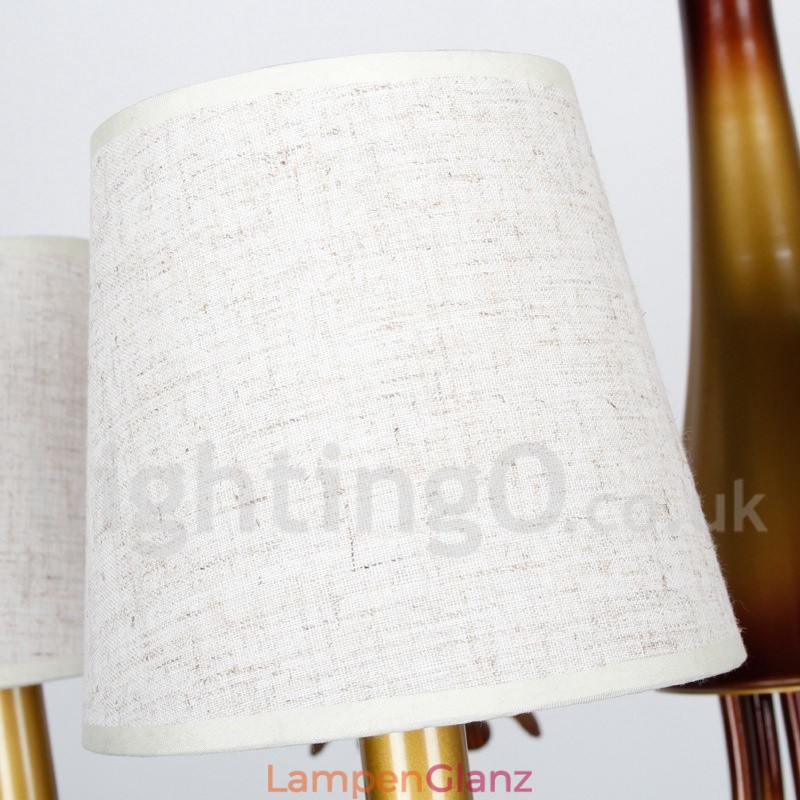 3-flammiger moderner Kronleuchter im zeitgenössischen rustikalen Kerzenstil