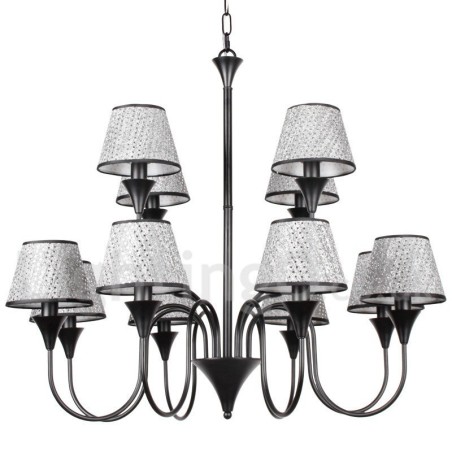 Kronleuchter im rustikalen, modernen und zeitgenössischen Retro-Stil mit 12 Lichtern, schwarzer Kerzenleuchter Kronleuchter im rustikalen, modernen und zeitgenössischen Retro-Stil mit 12 Lichtern, schwarzer Kerzenleuchter