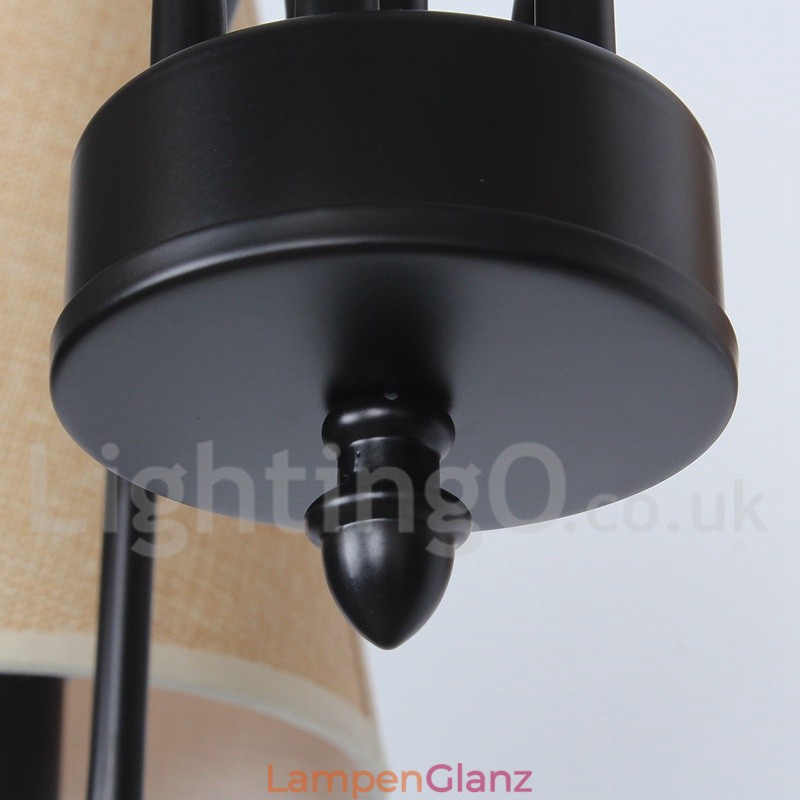 8-flammiger Kronleuchter im zeitgenössischen Retro-Kerzenstil