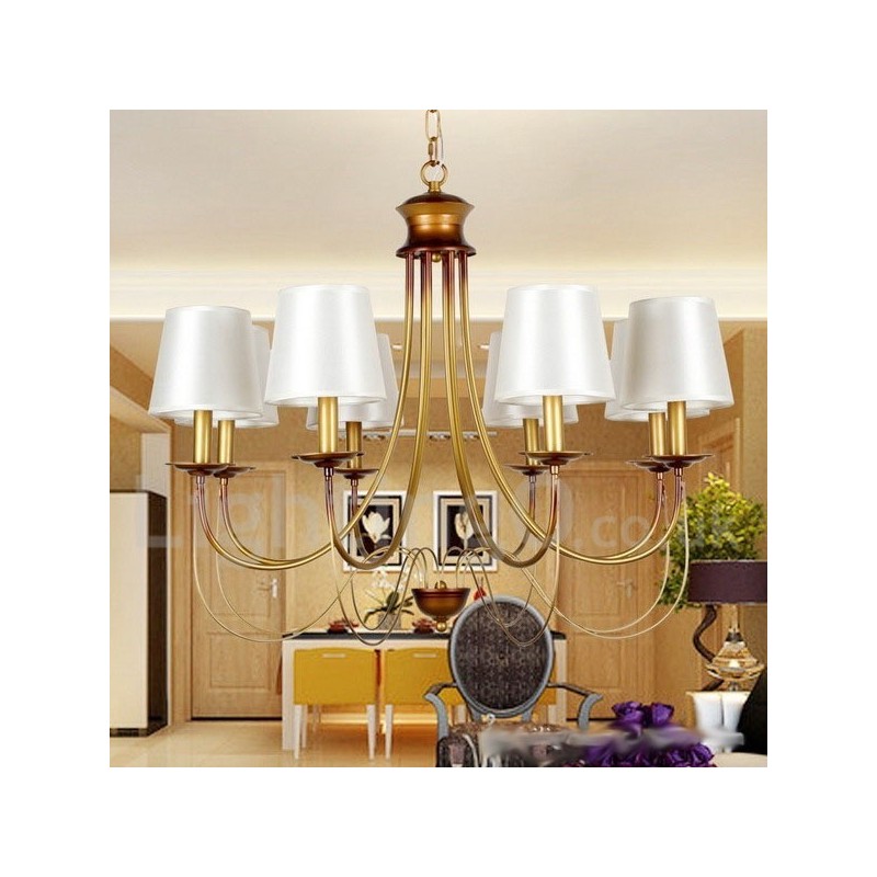 Kronleuchter im rustikalen mediterranen Stil mit 8 Lichtern, modern und zeitgenössisch, Kerzenstil