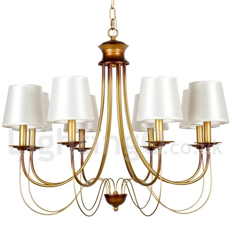 Kronleuchter im rustikalen mediterranen Stil mit 8 Lichtern, modern und zeitgenössisch, Kerzenstil