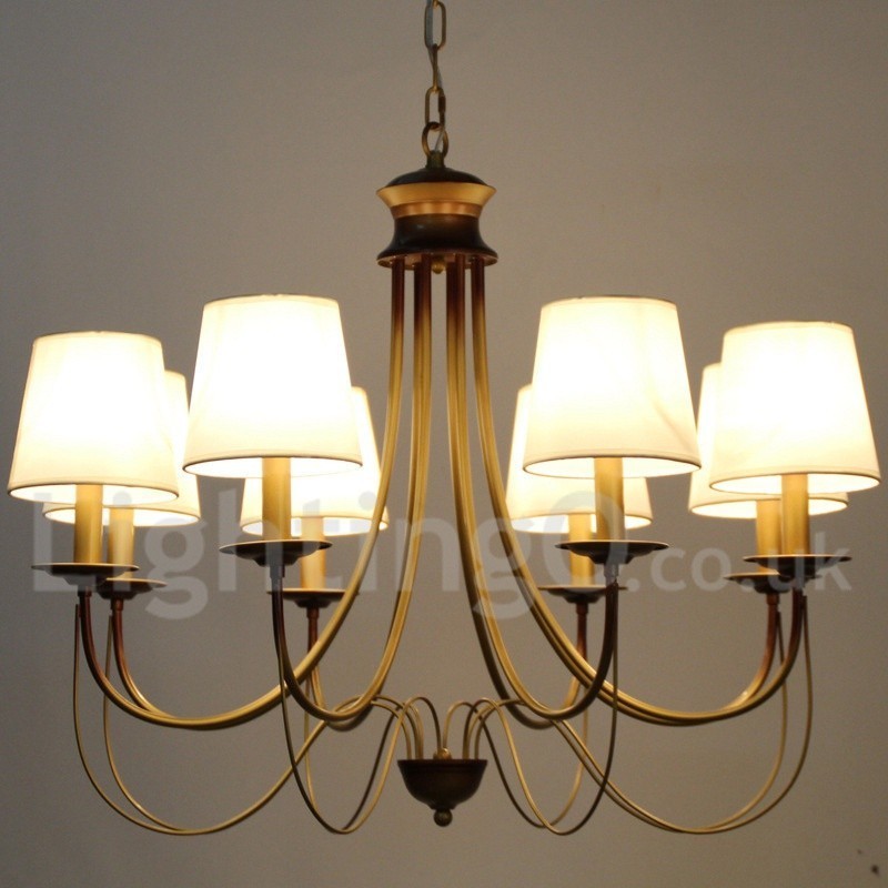 Kronleuchter im rustikalen mediterranen Stil mit 8 Lichtern, modern und zeitgenössisch, Kerzenstil