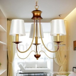 Kronleuchter im rustikalen mediterranen Stil mit 3 Lichtern, modern und zeitgenössisch, Kerzenstil