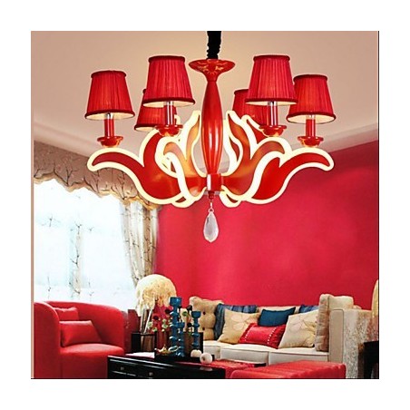 Creative Garden Lights Roter Acryl-Kronleuchter Creative Garden Lights Roter Acryl-Kronleuchter