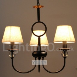 Kronleuchter im rustikalen Retro-Stil, schwarz, mediterraner Stil, moderner Kerzenstil, 3 Lichter