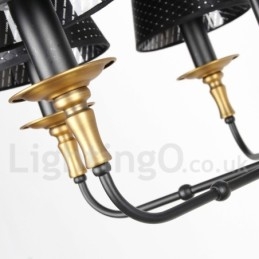 Kronleuchter im rustikalen Retro-Kerzenstil mit 5 Lichtern