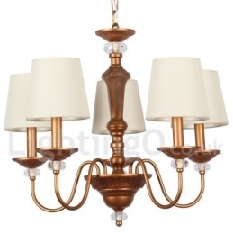 Rustikaler Kronleuchter im Retro-Kerzenstil mit 5 Lichtern, Schwarz