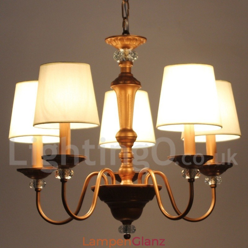 Rustikaler Kronleuchter im Retro-Kerzenstil mit 5 Lichtern, Schwarz