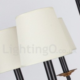 Rustikaler Kronleuchter im Retro-Kerzenstil mit 8 Lichtern, Schwarz