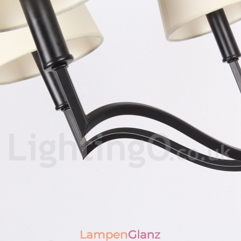 5-flammiger moderner Kronleuchter im zeitgenössischen Kerzenstil