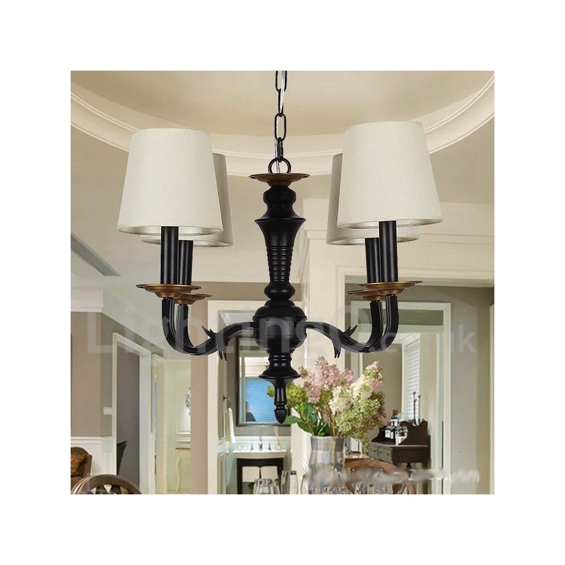 4 Light Retro Candle Style Chandelier