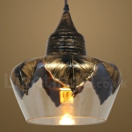 Europäische Retro Glas Pendelleuchte Lounge Pendelleuchte