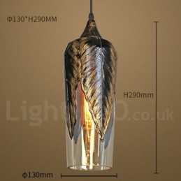 Europäische Retro Glas Pendelleuchte Lounge Pendelleuchte