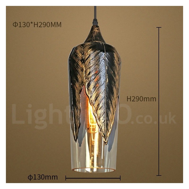 Europäische Retro Glas Pendelleuchte Lounge Pendelleuchte