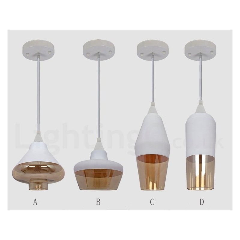 Europäische Retro Lounge Glas Pendelleuchte