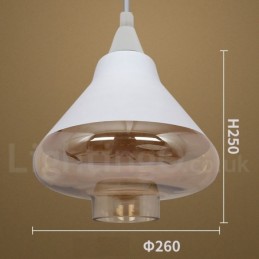 Europäische Retro Lounge Glas Pendelleuchte