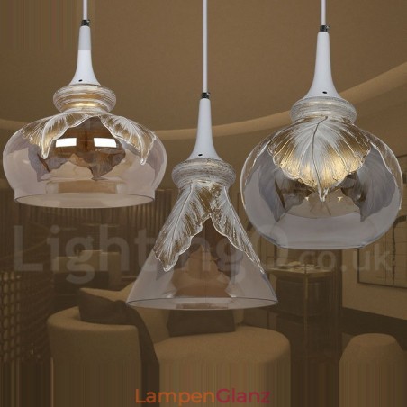 Europäische moderne zeitgenössische Lounge Glas Pendelleuchte