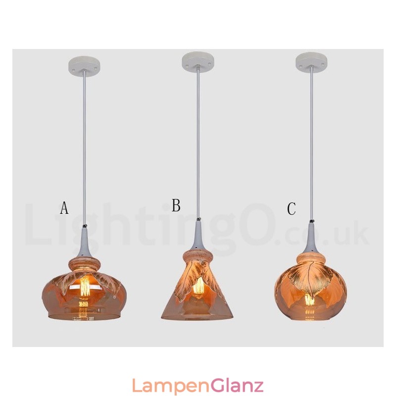 Europäische moderne zeitgenössische Lounge Glas Pendelleuchte