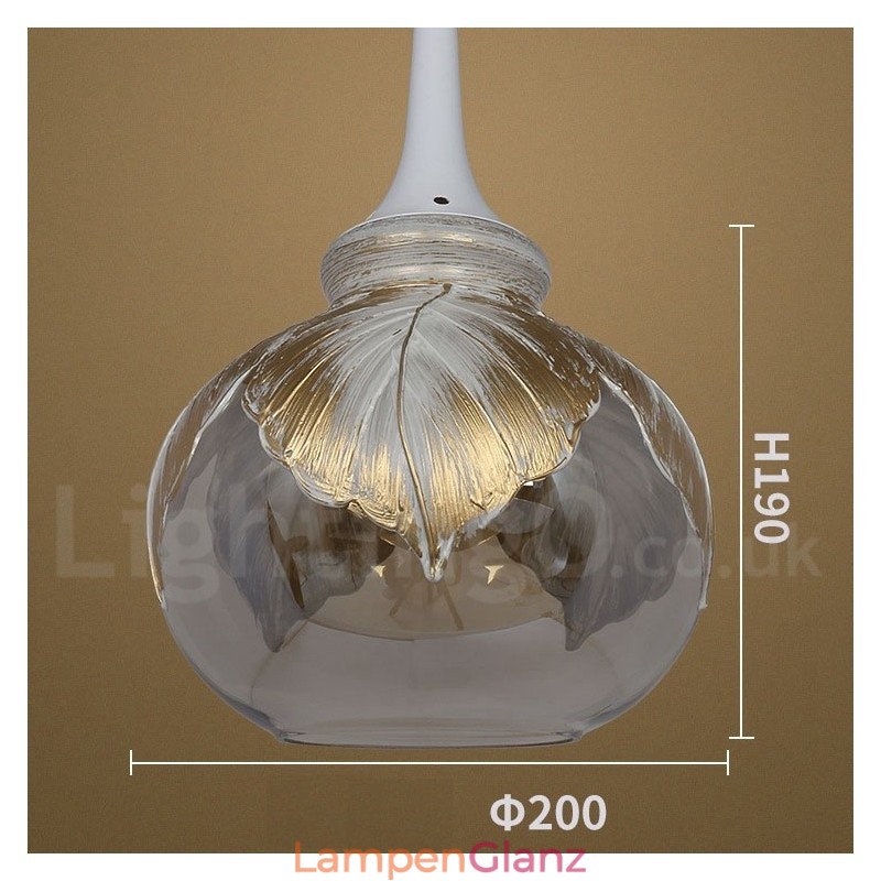 Europäische moderne zeitgenössische Lounge Glas Pendelleuchte