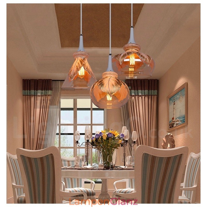 Europäische moderne zeitgenössische Lounge Glas Pendelleuchte