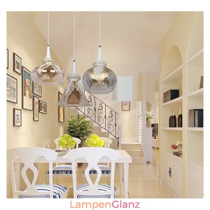 Europäische moderne zeitgenössische Lounge Glas Pendelleuchte