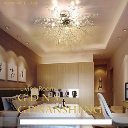 Moderner Globe Crystal Chrome Metal Kronleuchter