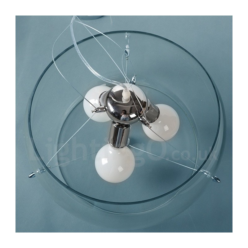 Moderne Pendelleuchte aus Glas mit 3 Lichtern