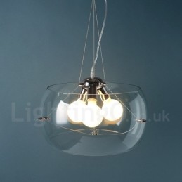 Moderne Pendelleuchte aus Glas mit 3 Lichtern