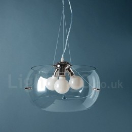 Moderne Pendelleuchte aus Glas mit 3 Lichtern