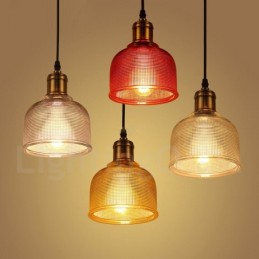 1 Licht Moderne zeitgenössische Cafe Multi Farben Glas Pendelleuchte