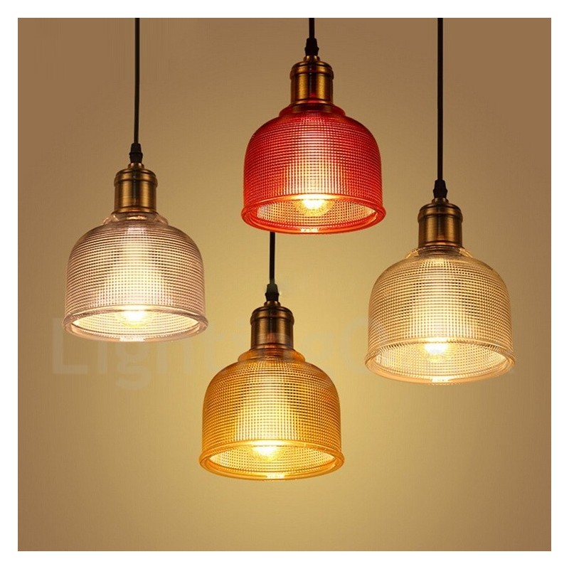 1 Licht Moderne zeitgenössische Cafe Multi Farben Glas Pendelleuchte
