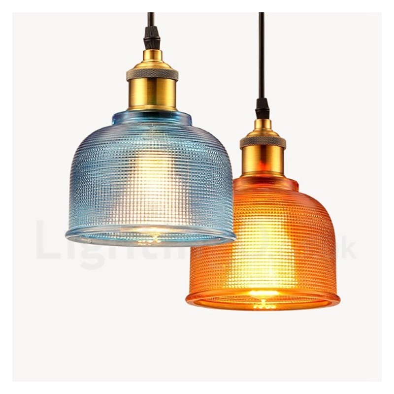 1 Licht Moderne zeitgenössische Cafe Multi Farben Glas Pendelleuchte