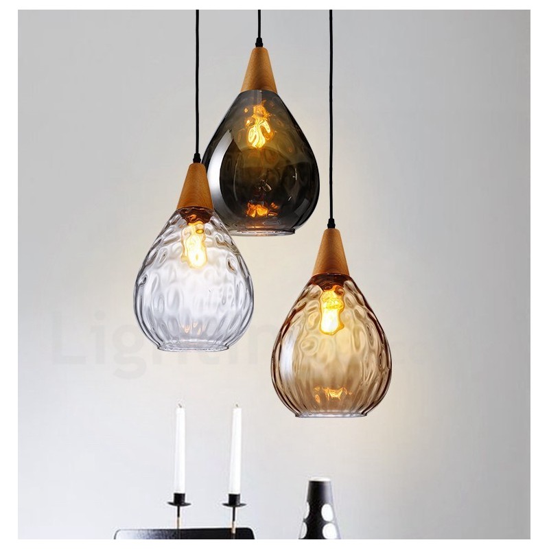 1 Licht nordischen Stil moderne zeitgenössische Glas Pendelleuchte