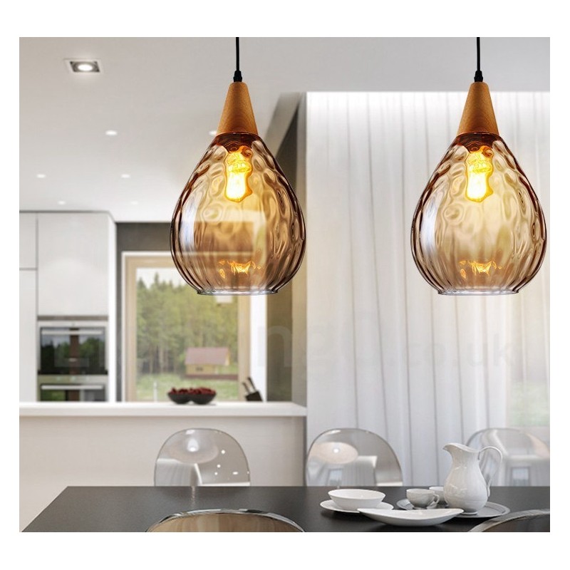 1 Licht nordischen Stil moderne zeitgenössische Glas Pendelleuchte