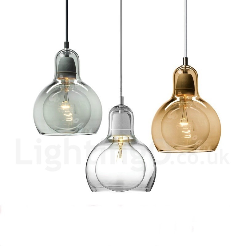 1 Licht nordischen Stil moderne zeitgenössische Glas Pendelleuchte
