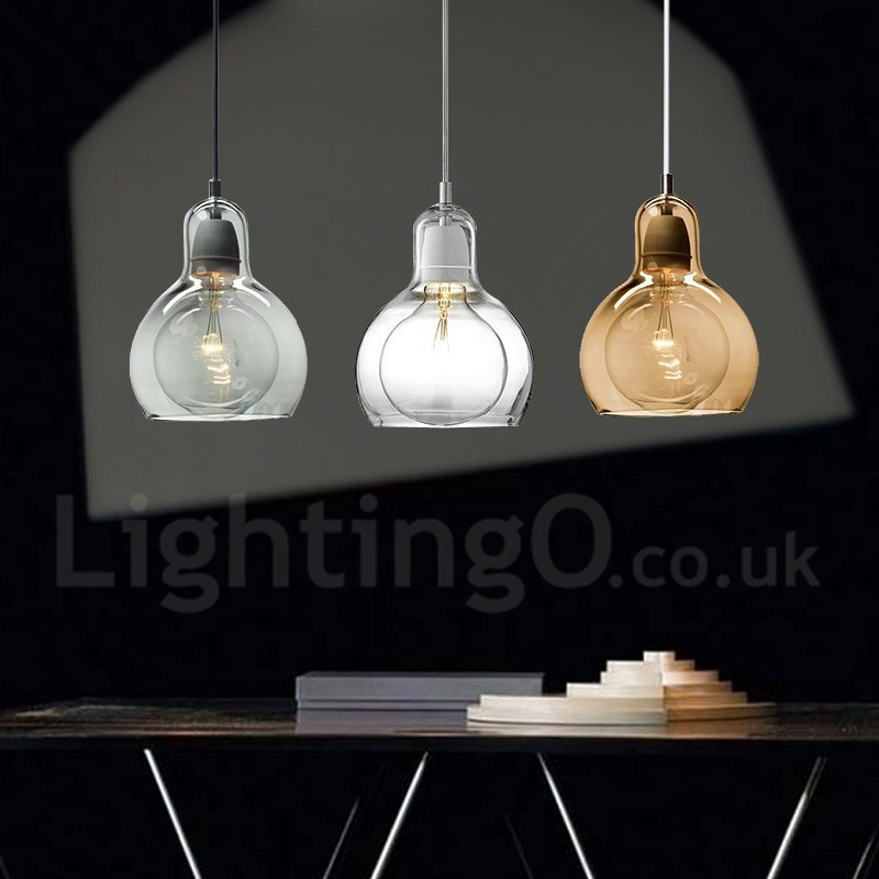 1 Licht nordischen Stil moderne zeitgenössische Glas Pendelleuchte