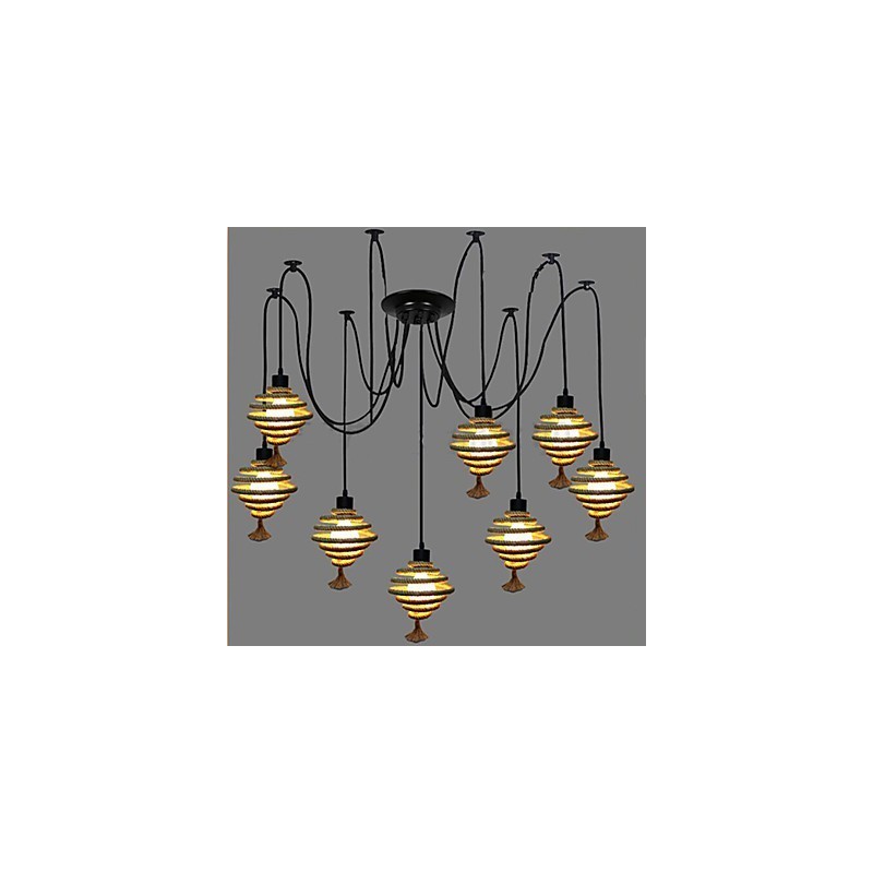 Der Nordic Country Retro Honeycomb Kronleuchter. Kronleuchterlampe. Die himmlischen Mädchen streuen Blüten.