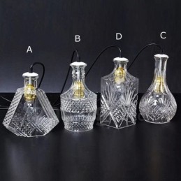 1-flammige rustikale Lodge-Glas-Café-Pendelleuchte