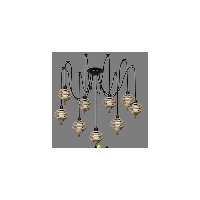 Der Nordic Country Retro Honeycomb Kronleuchter. Kronleuchterlampe. Die himmlischen Mädchen streuen Blüten.