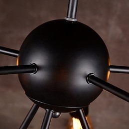 Kreativer Kronleuchter mit 8 Lichtern, gebürstetes Nickel