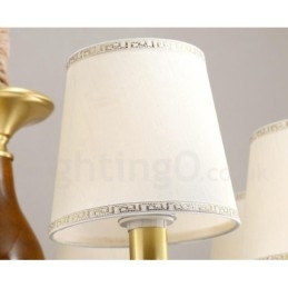 3-flammige Retro-Pendelleuchte aus rustikalem Messing mit Glasschirm