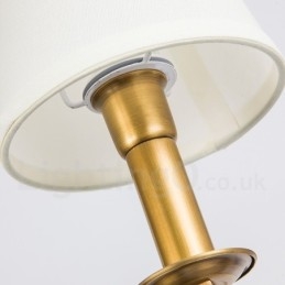 8-flammige Retro-Pendelleuchte aus rustikalem Messing mit Stoffschirm